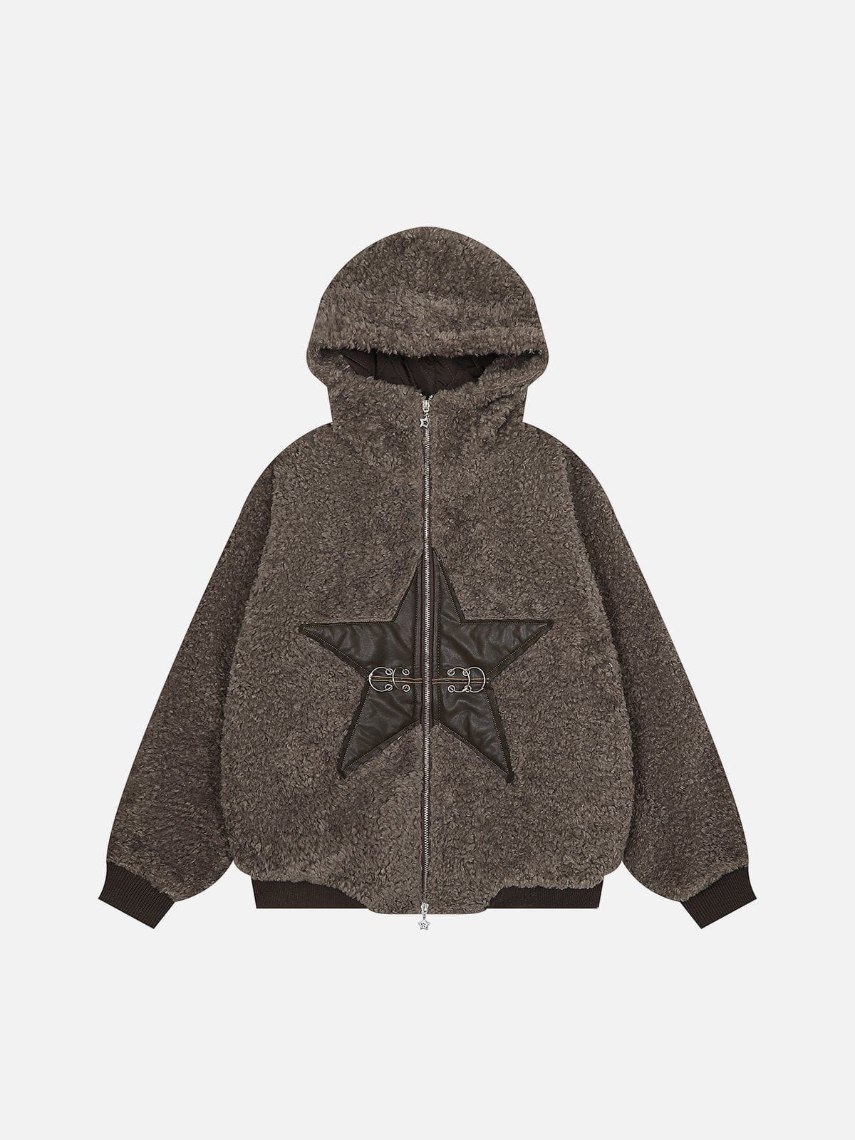 Aelfric Eden Embroidery Star Sherpa Coat sold by Aelfric Eden product image thumbnail 2