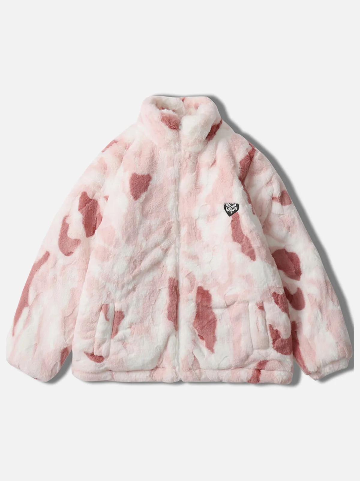 Aelfric Eden Tie-dye Heart Sherpa Coat | Parallel