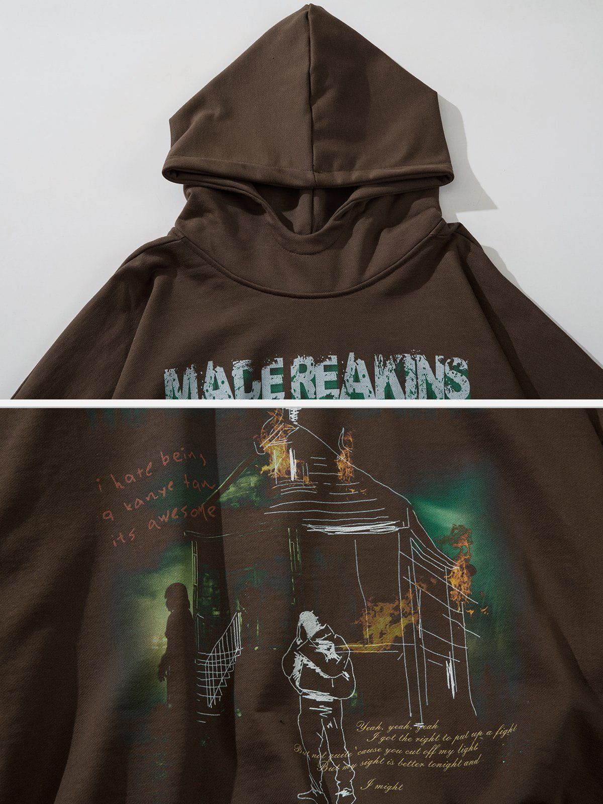 Aelfric Eden Burning House Print Hoodie sold by Aelfric Eden product image thumbnail 5