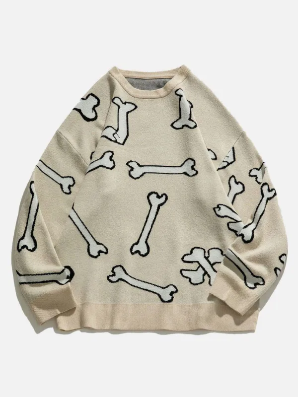 Aelfric Eden Bone Pattern Knit Sweater sold by Aelfric Eden