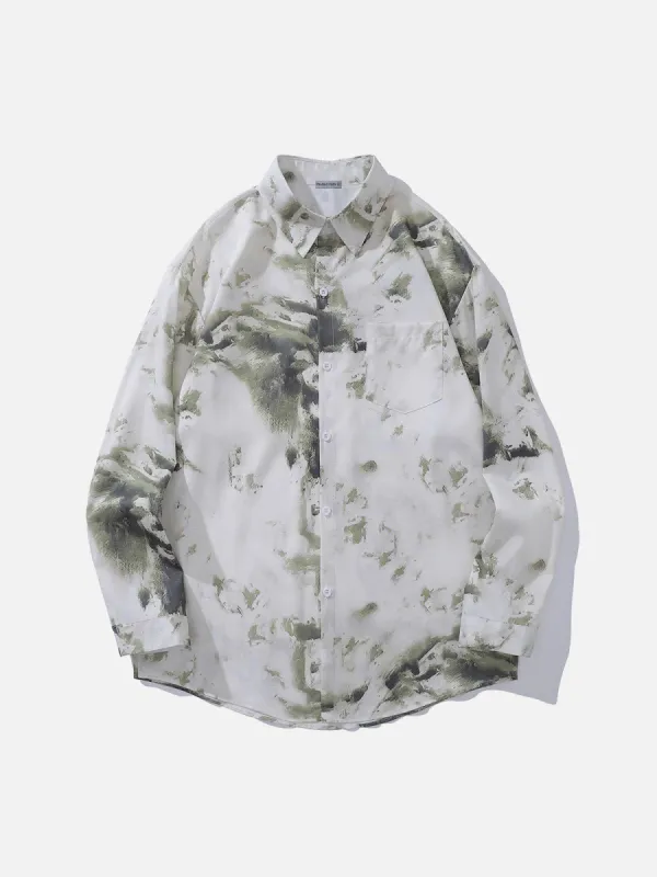 Aelfric Eden Irregular Graffiti Long Sleeve Shirt sold by Aelfric Eden