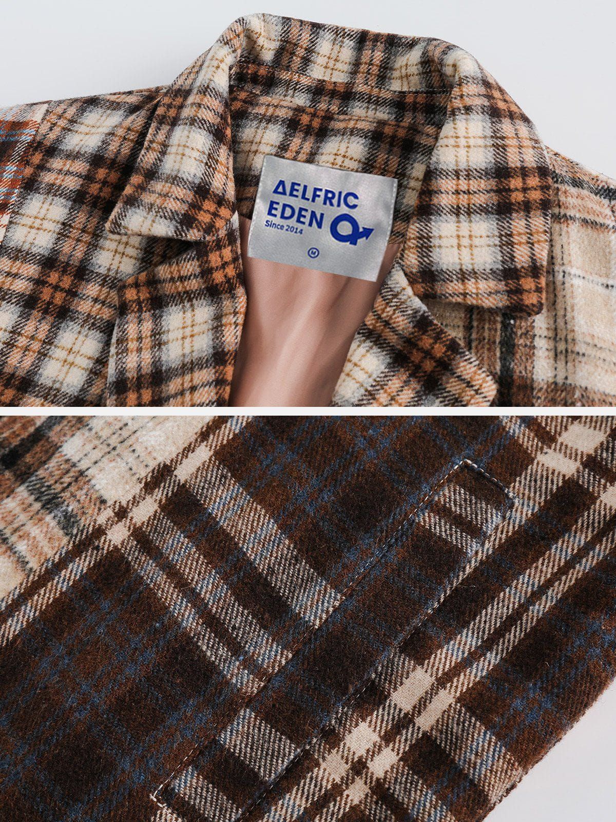 Aelfric Eden Plaid Patchwork Jacket sold by Aelfric Eden product image thumbnail 4