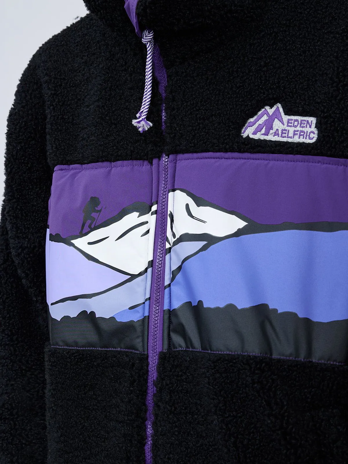 Aelfric Eden Mountains Graphic Sherpa Coat sold by Aelfric Eden product image thumbnail 4