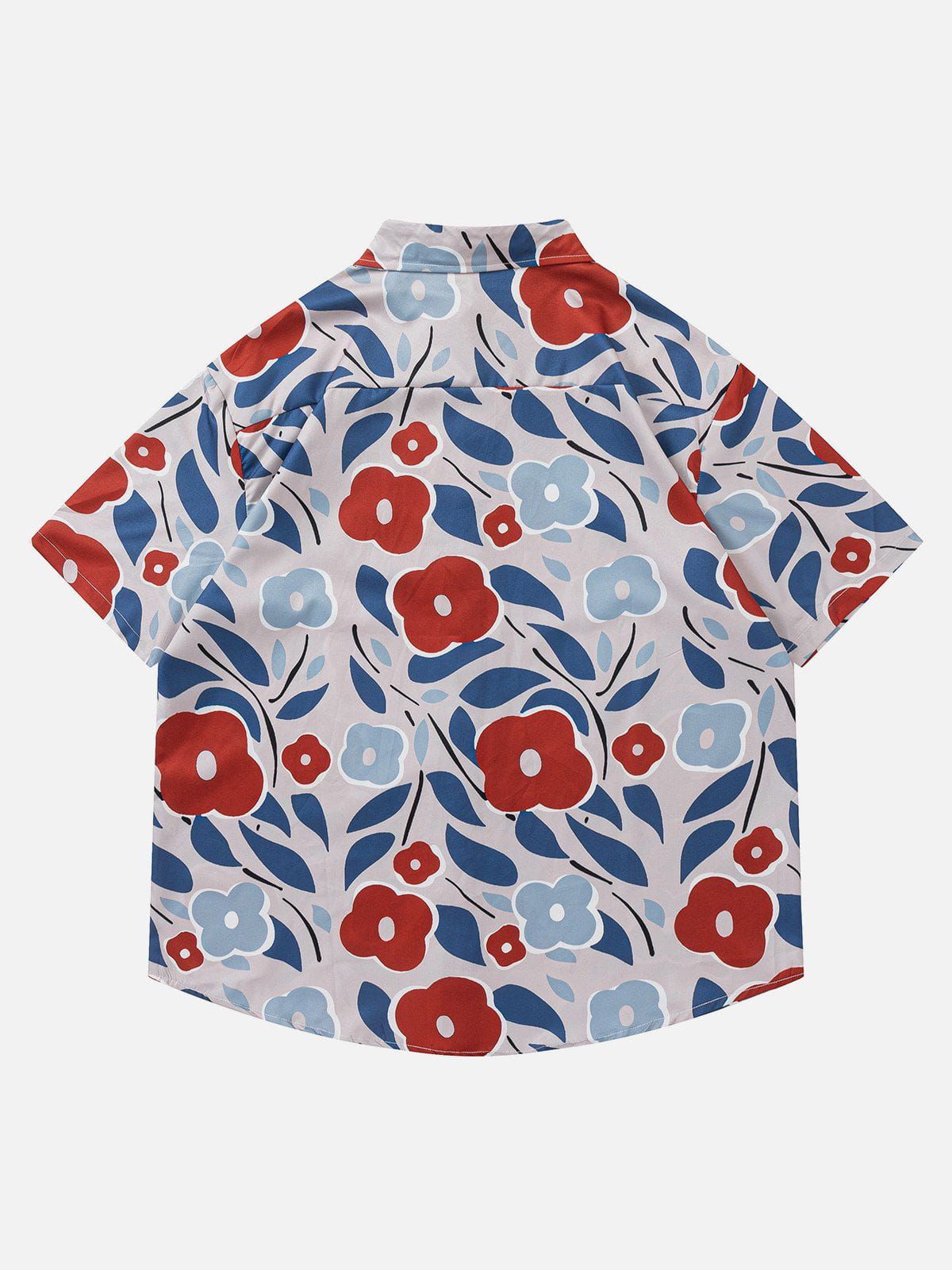 Plum Print Contrasting Color Short Sleeve Shirts sold by Aelfric Eden product image thumbnail 2