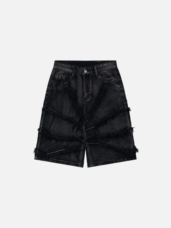 Aelfric Eden Fringe Patchwork Jorts sold by Aelfric Eden