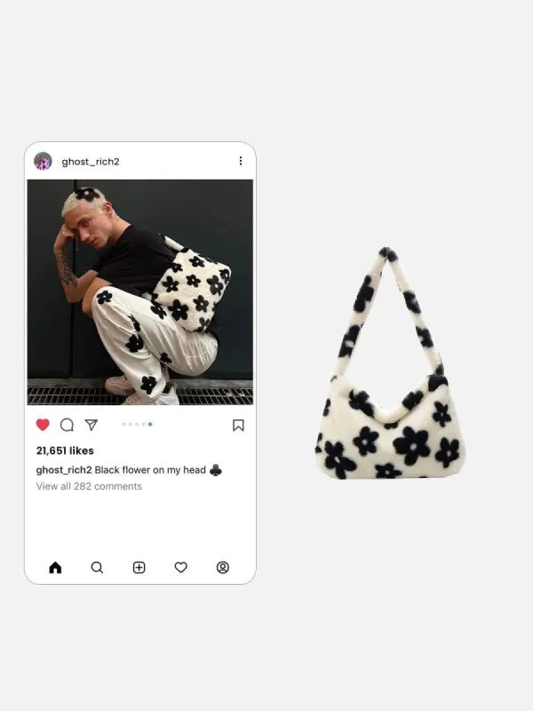 Flower Pattern Shoulder Bag sold by Aelfric Eden