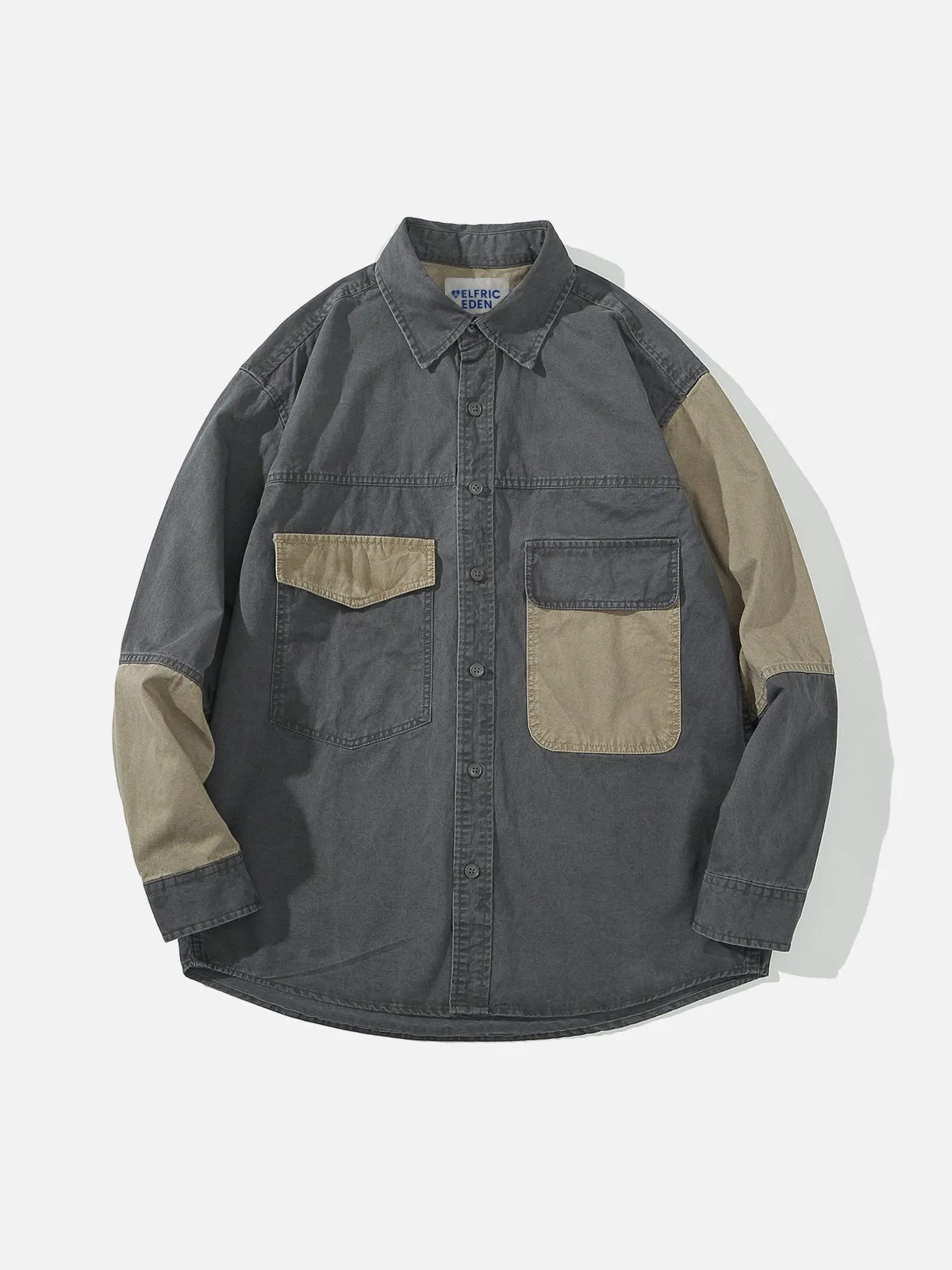 Aelfric Eden Irregular Patchwork Long Sleeve Shirt sold by Aelfric Eden product image thumbnail 2