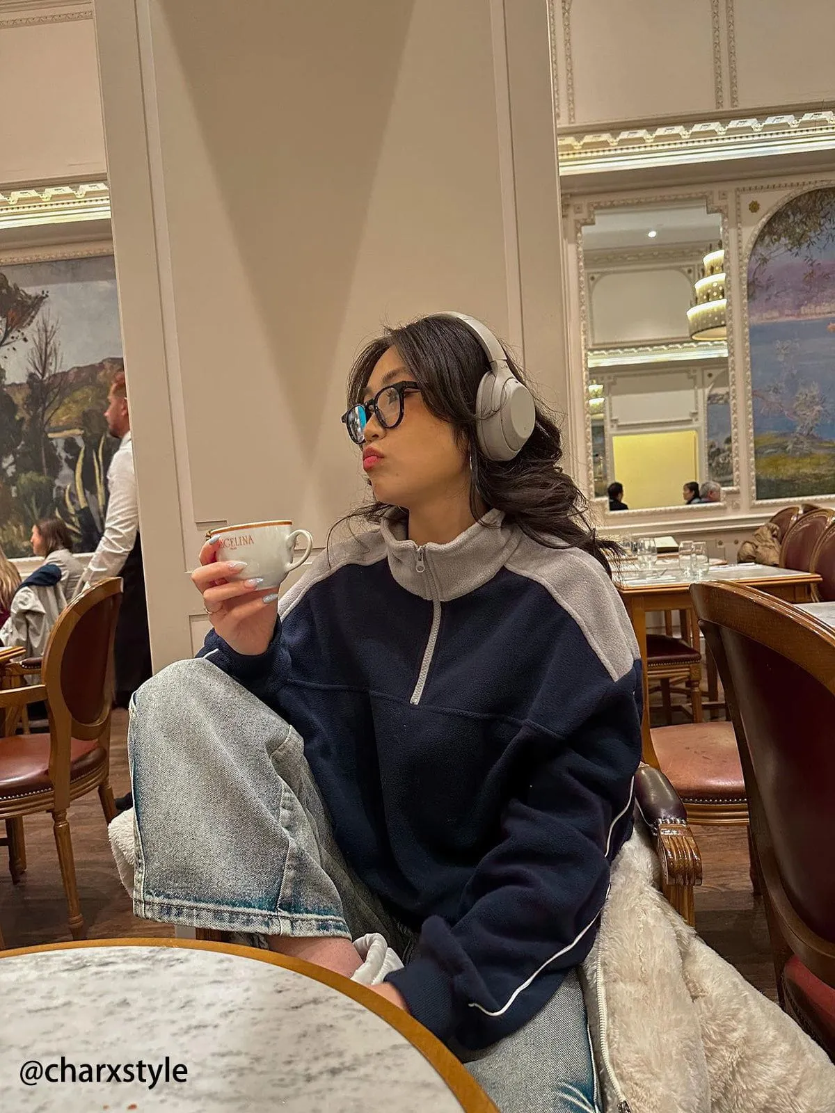 Aelfric Eden Color Blocking Quarter-Zip Sweatshirt sold by Aelfric Eden product image thumbnail 3