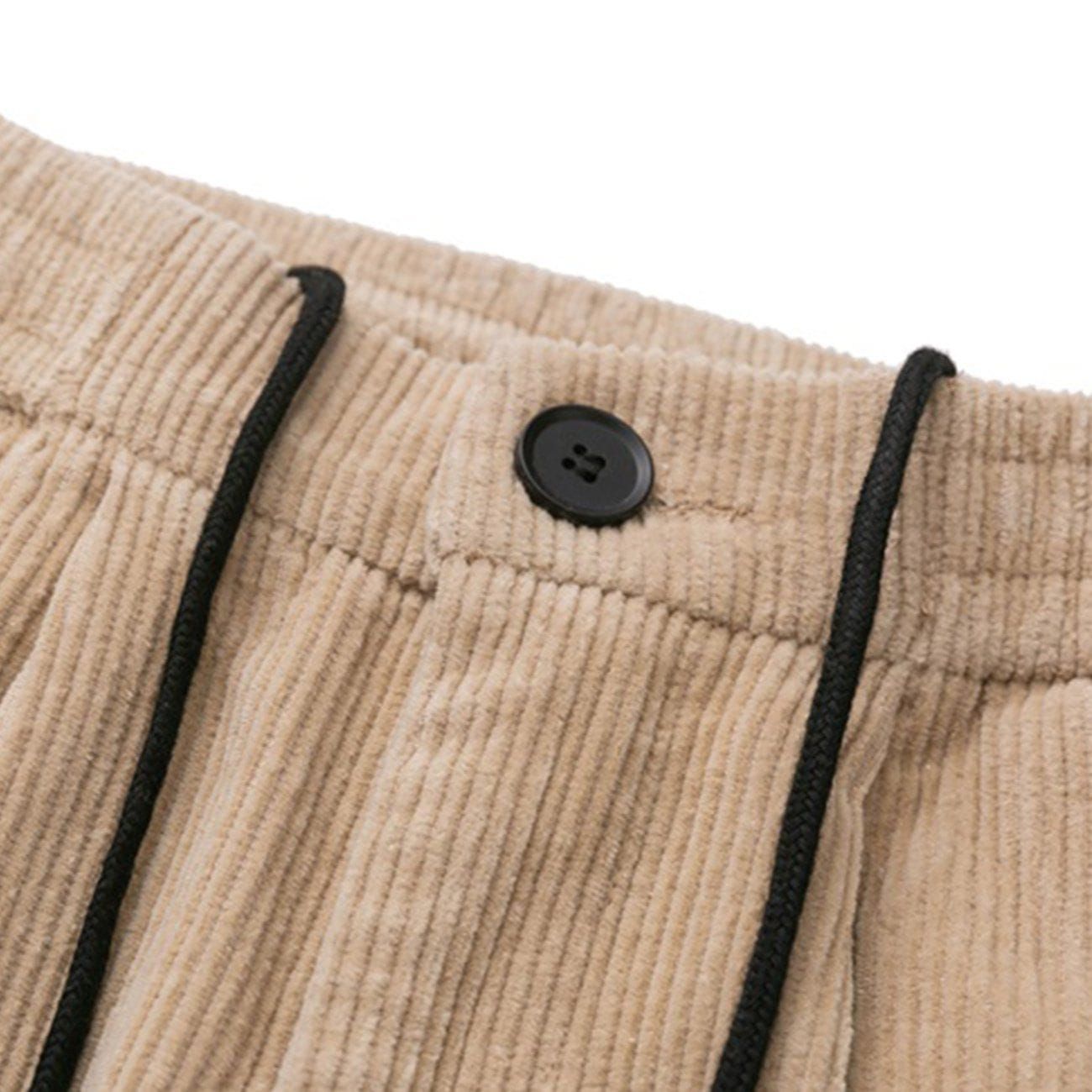 Aelfric Eden Colorblock Lanyard Corduroy Sweatpants sold by Aelfric Eden product image thumbnail 5