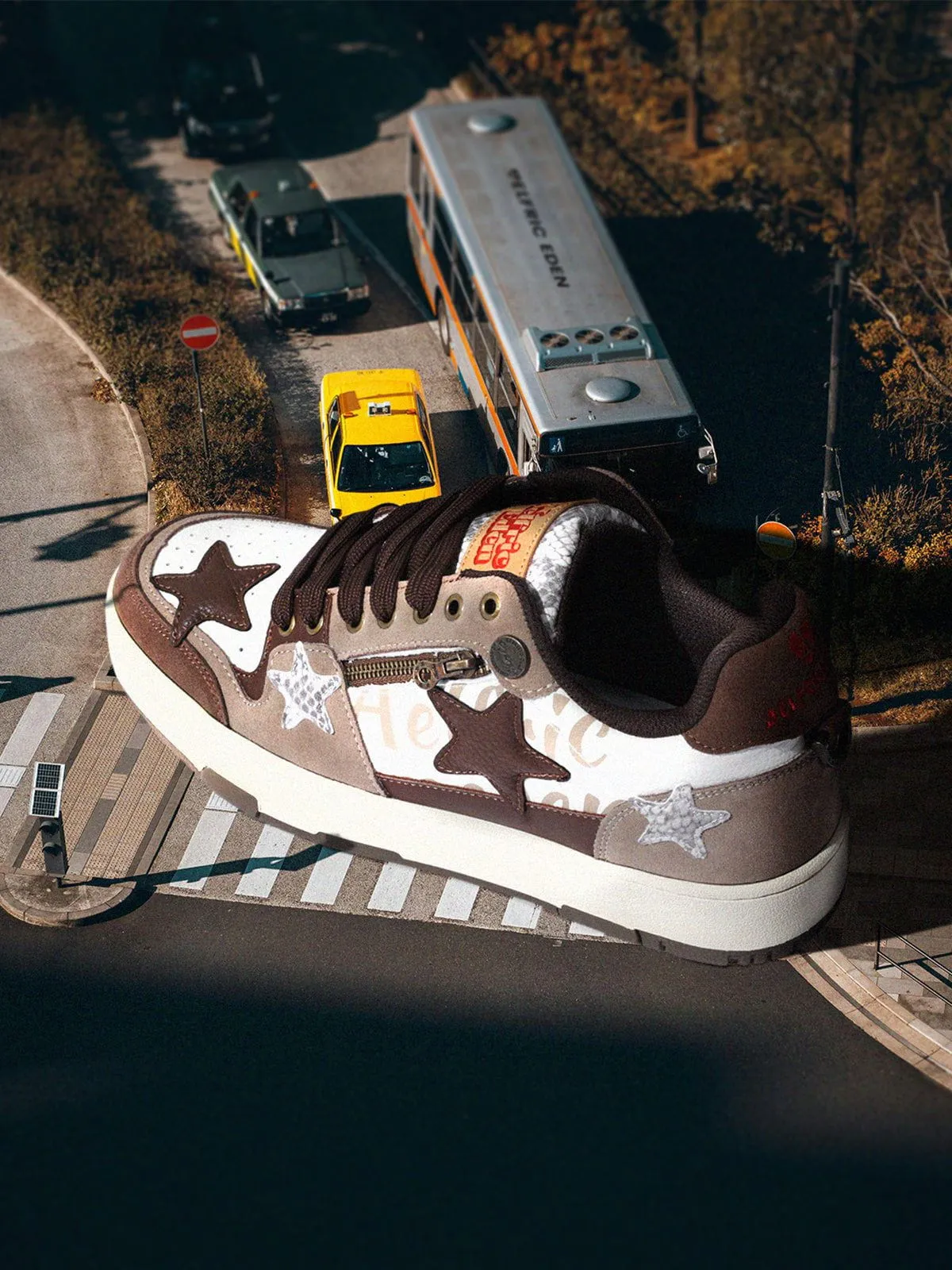 Starry Climb Vintage Star Patchwork Skate Shoes sold by Aelfric Eden product image thumbnail 2