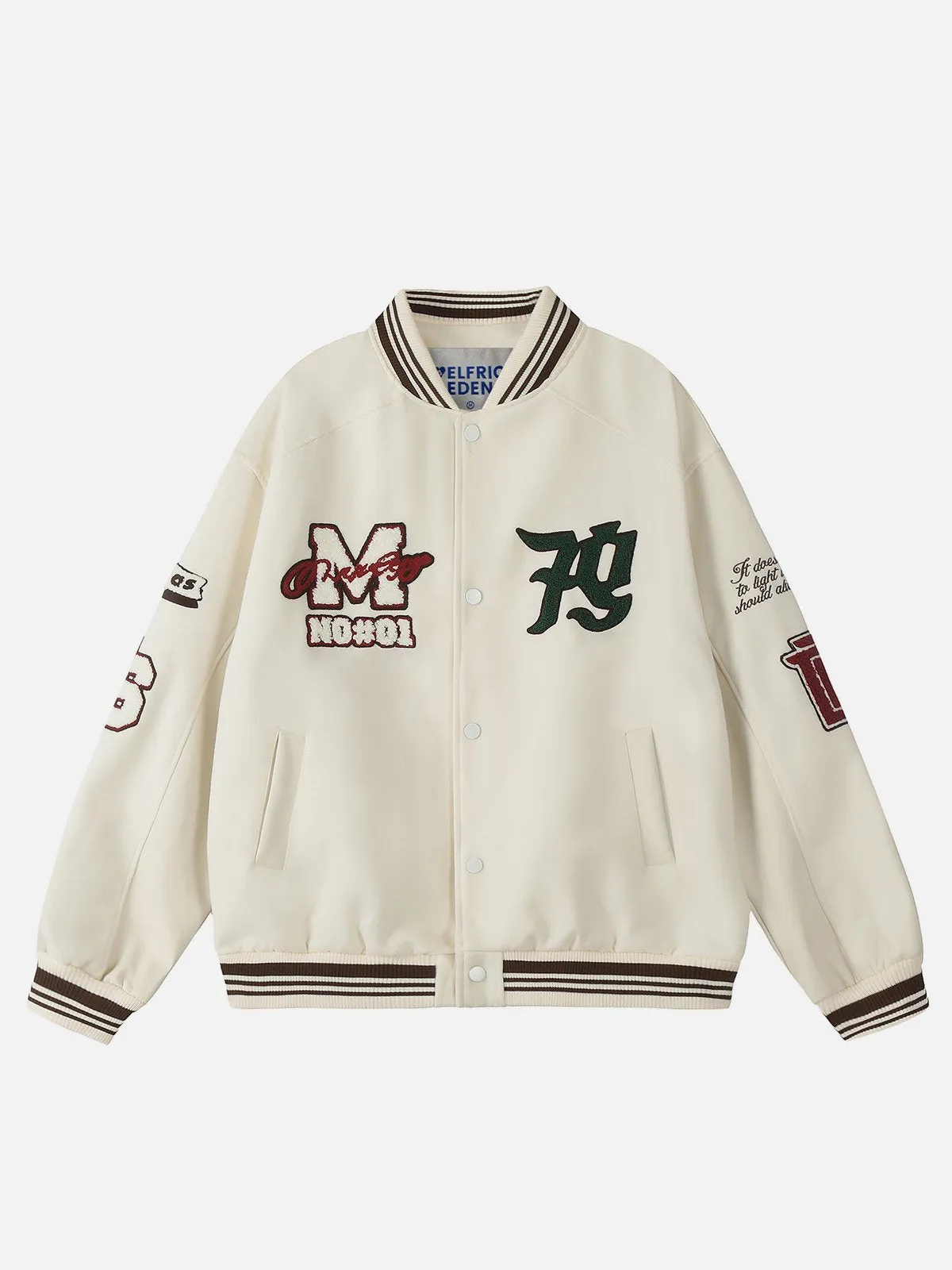 Aelfric Eden Towel Embroidery Varsity Jacket sold by Aelfric Eden product image thumbnail 2