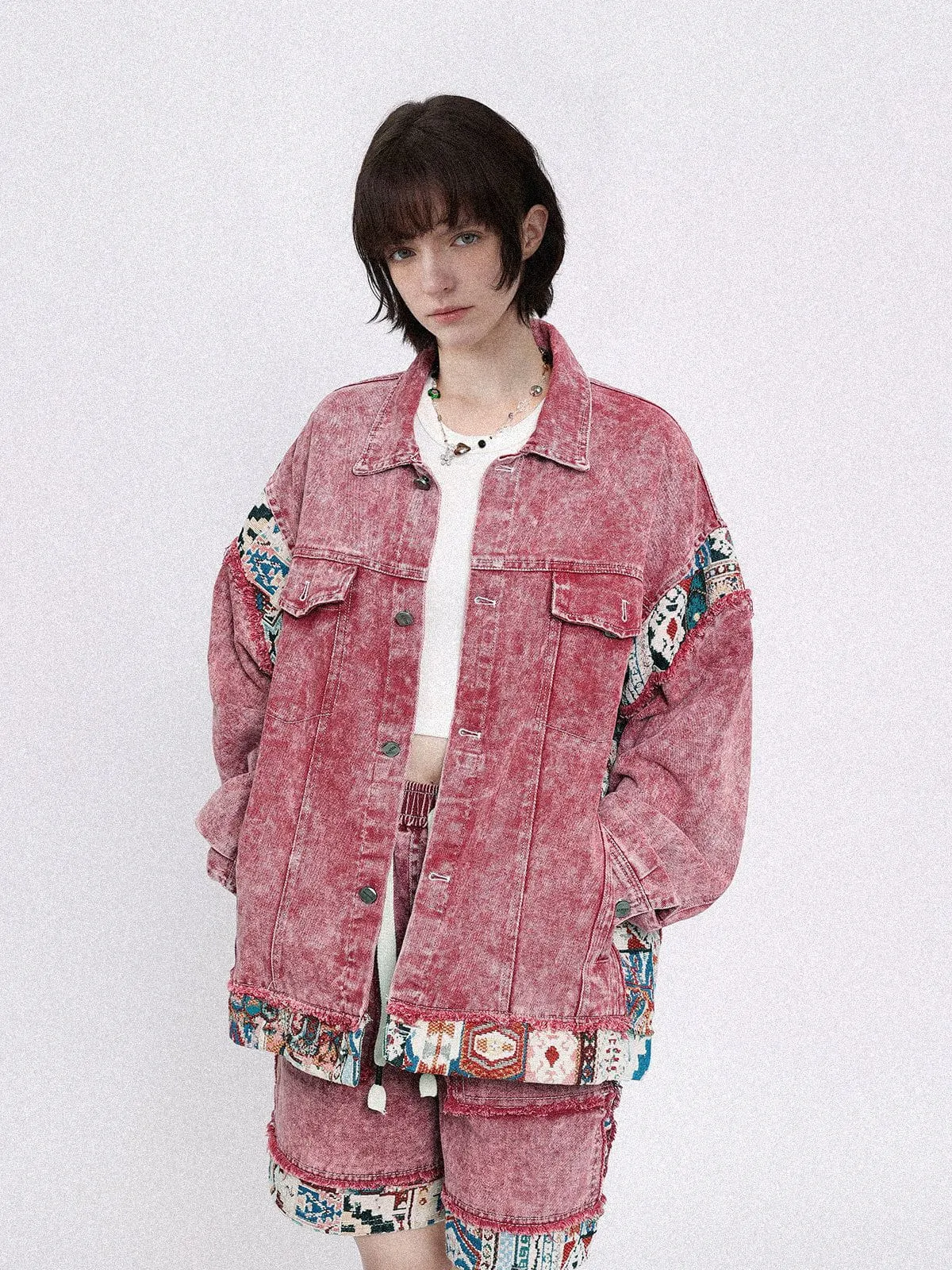 Aelfric Eden Vintage Ethnic Style Denim Jacket sold by Aelfric Eden product image thumbnail 2