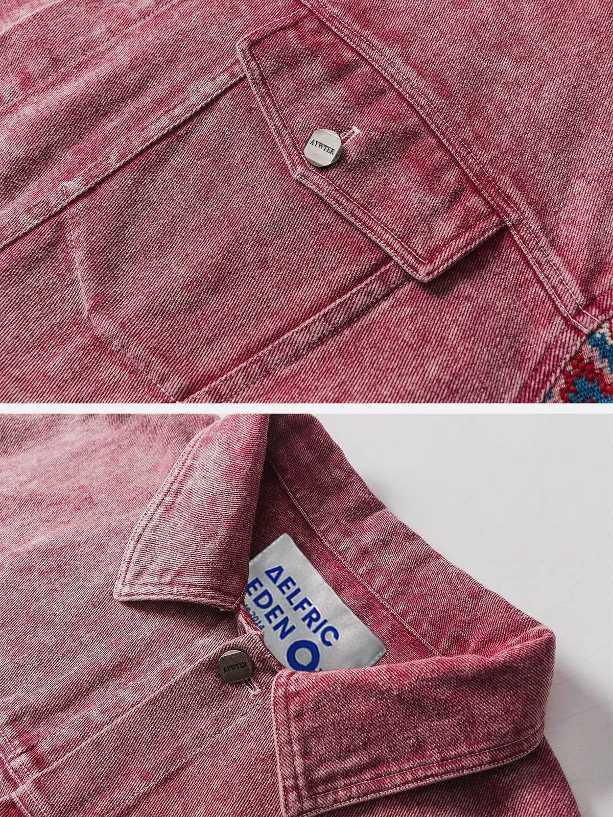 Aelfric Eden Vintage Ethnic Style Denim Jacket sold by Aelfric Eden product image thumbnail 5