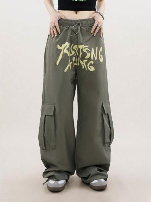 Aelfric Eden Letter Print Big Pocket Baggy Pants sold by Aelfric Eden