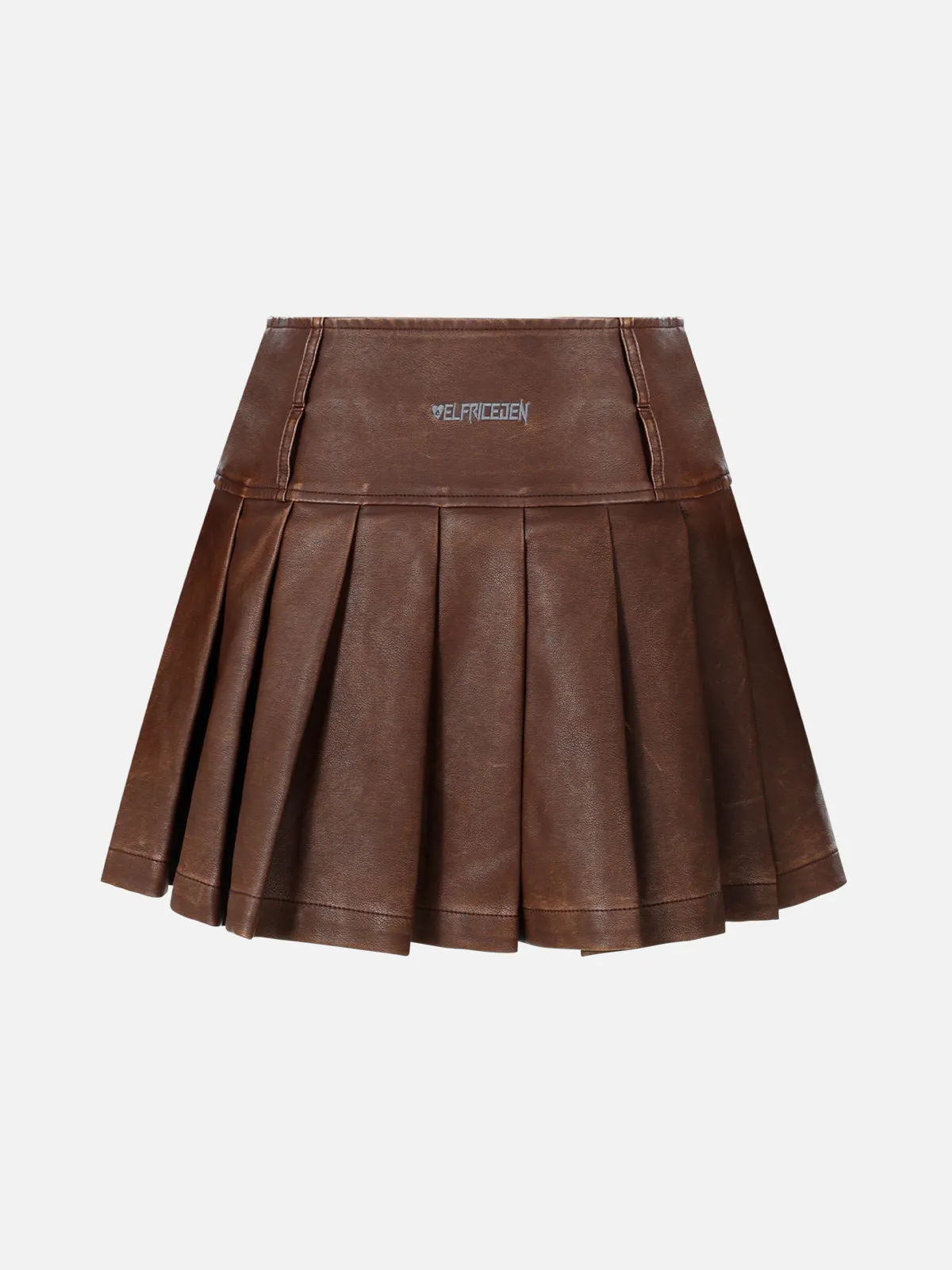 Aelfric Eden Heart Belt Faux Leather Pleated Skirt sold by Aelfric Eden product image thumbnail 3