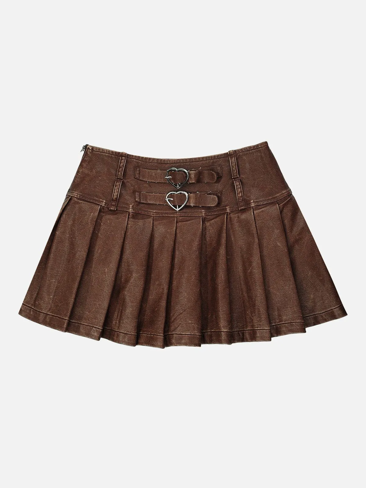 Aelfric Eden Heart Belt Faux Leather Pleated Skirt sold by Aelfric Eden product image thumbnail 5