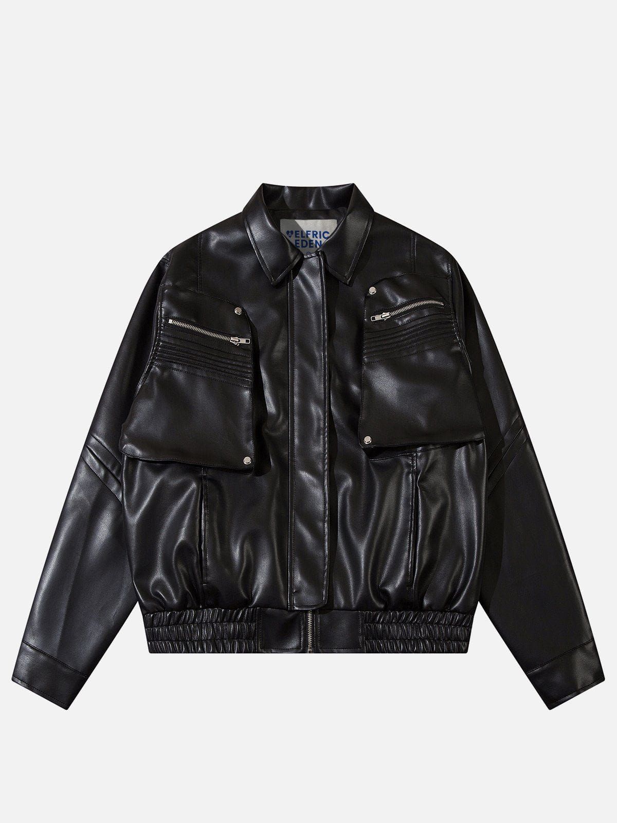 Aelfric Eden Solid Big Pocket Faux Leather Jacket sold by Aelfric Eden