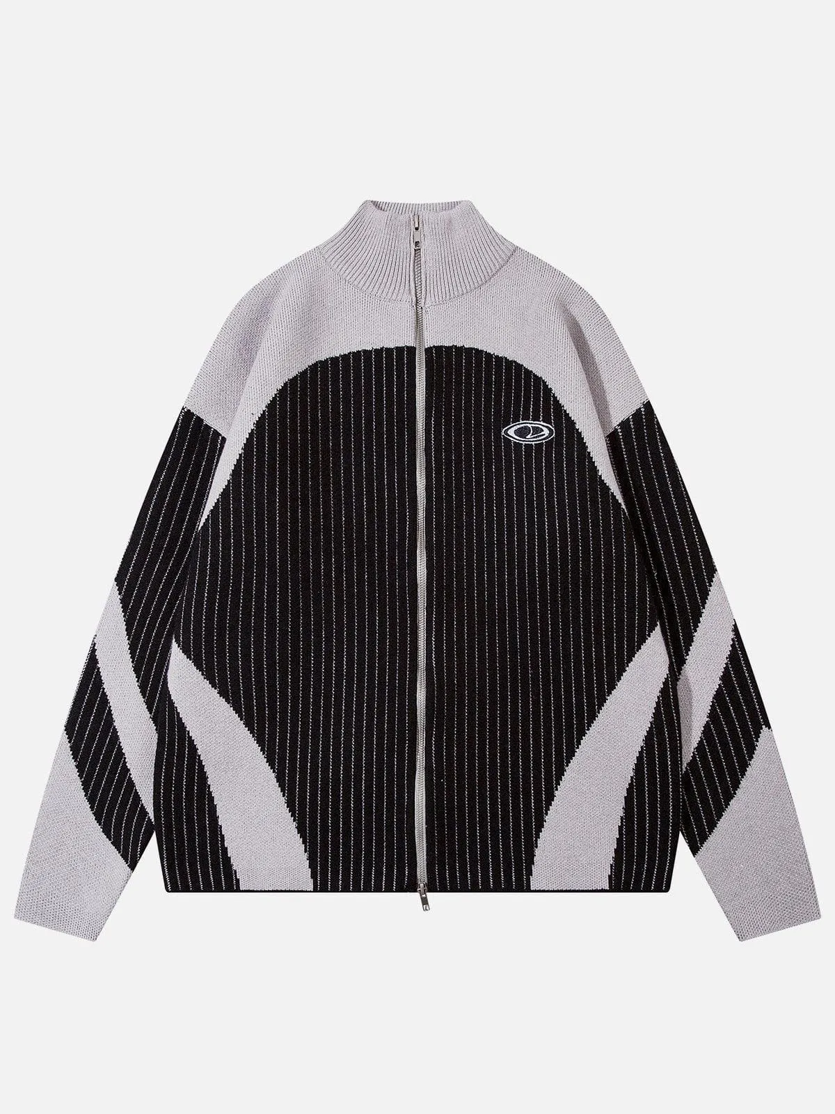 Aelfric Eden Color Blocking Stripe Turtleneck Cardigan sold by Aelfric Eden product image thumbnail 2