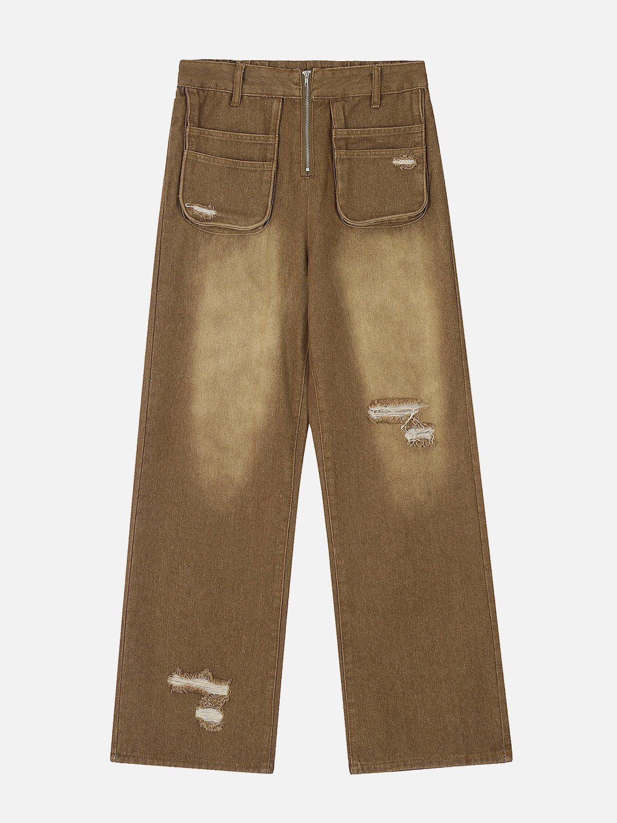 Aelfric Eden 3D Pocket Distressed Jeans sold by Aelfric Eden product image thumbnail 2