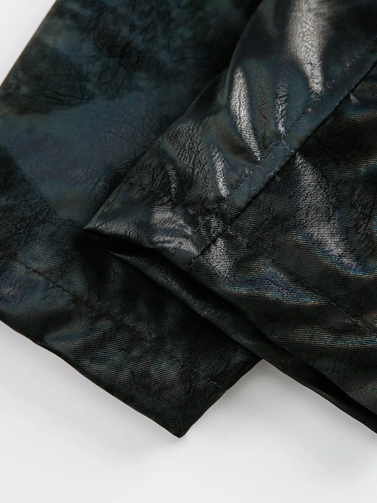 Aelfric Eden Embroidery Flower Faux Leather Jacket sold by Aelfric Eden product image thumbnail 4