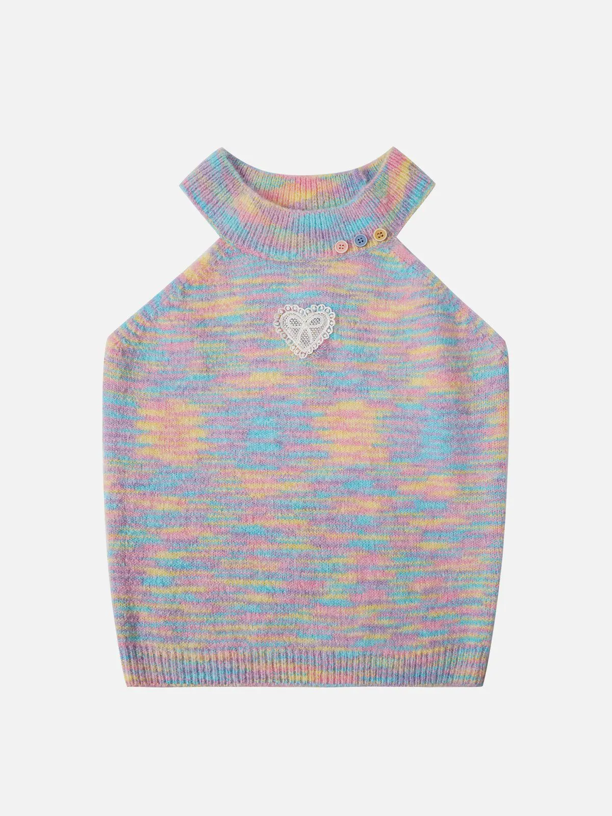 Aelfric Eden Lace Heart Patchwork Wool Blend Cami Top sold by Aelfric Eden product image thumbnail 2