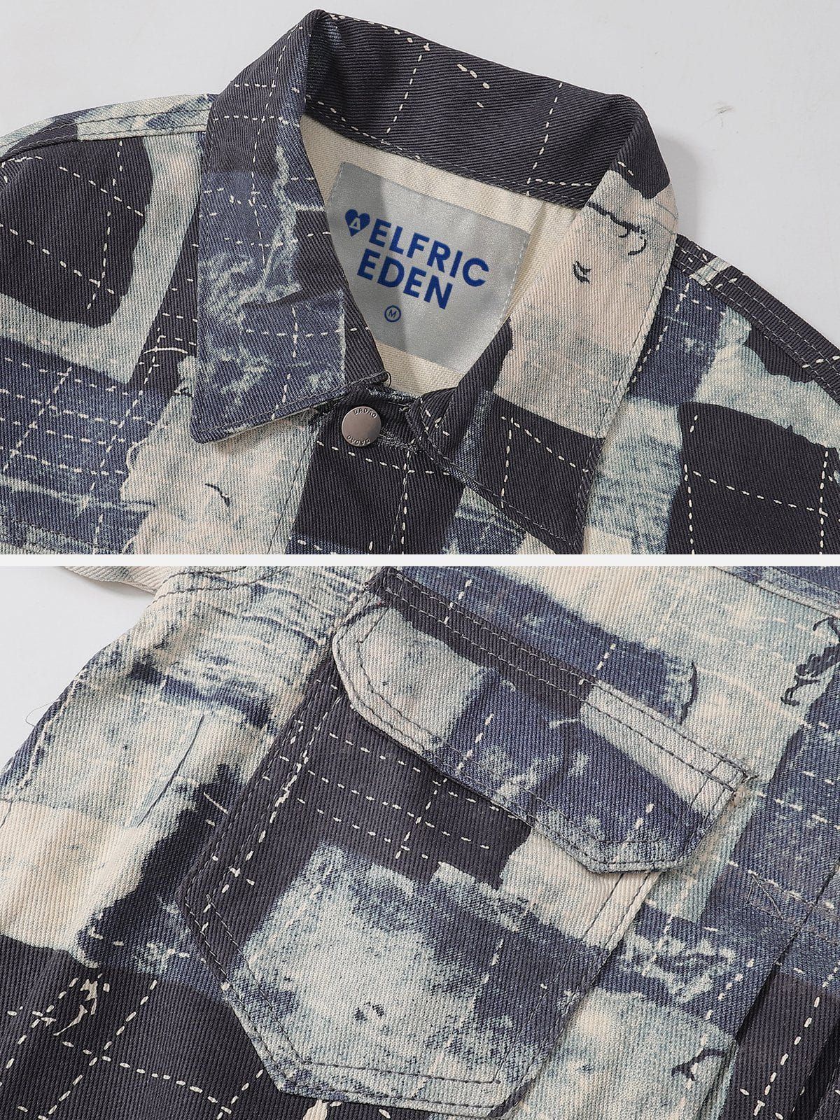 Aelfric Eden Patchwork Irregular Block Jacket sold by Aelfric Eden product image thumbnail 3