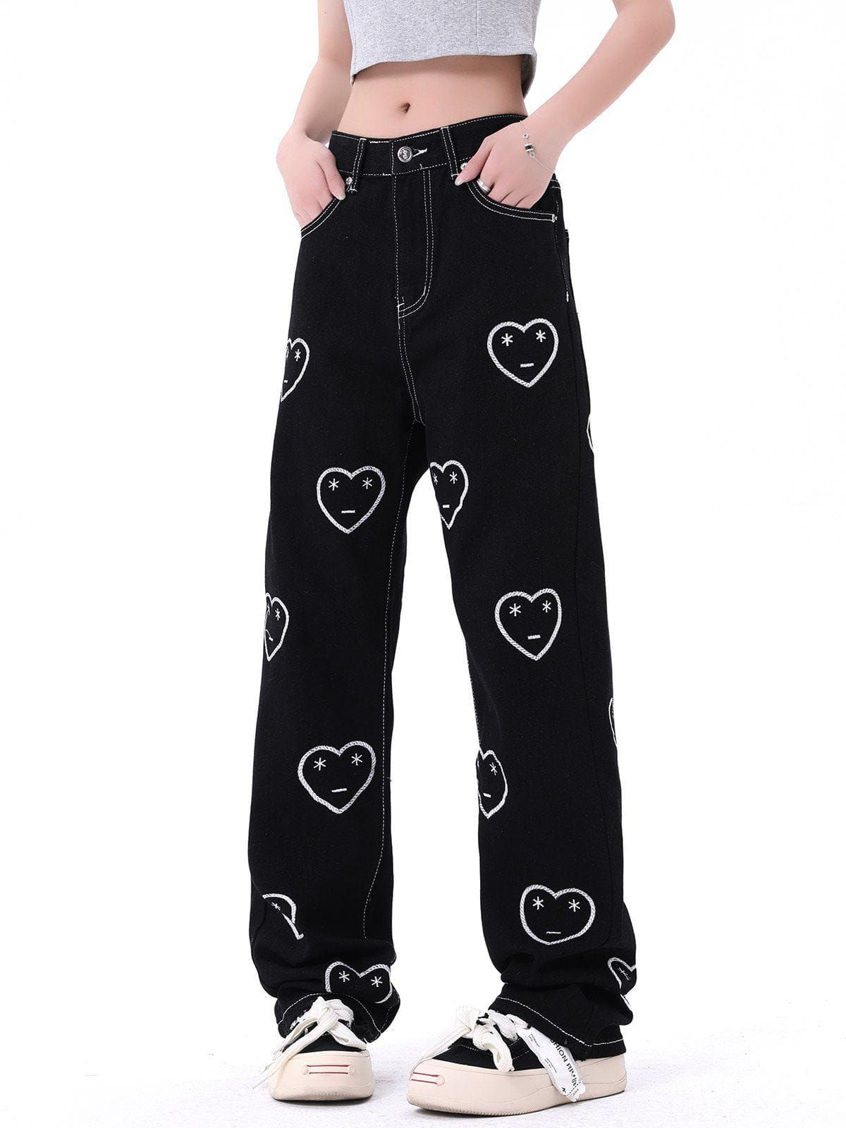 Aelfric Eden Heart Embroidery Jeans sold by Aelfric Eden product image thumbnail 2