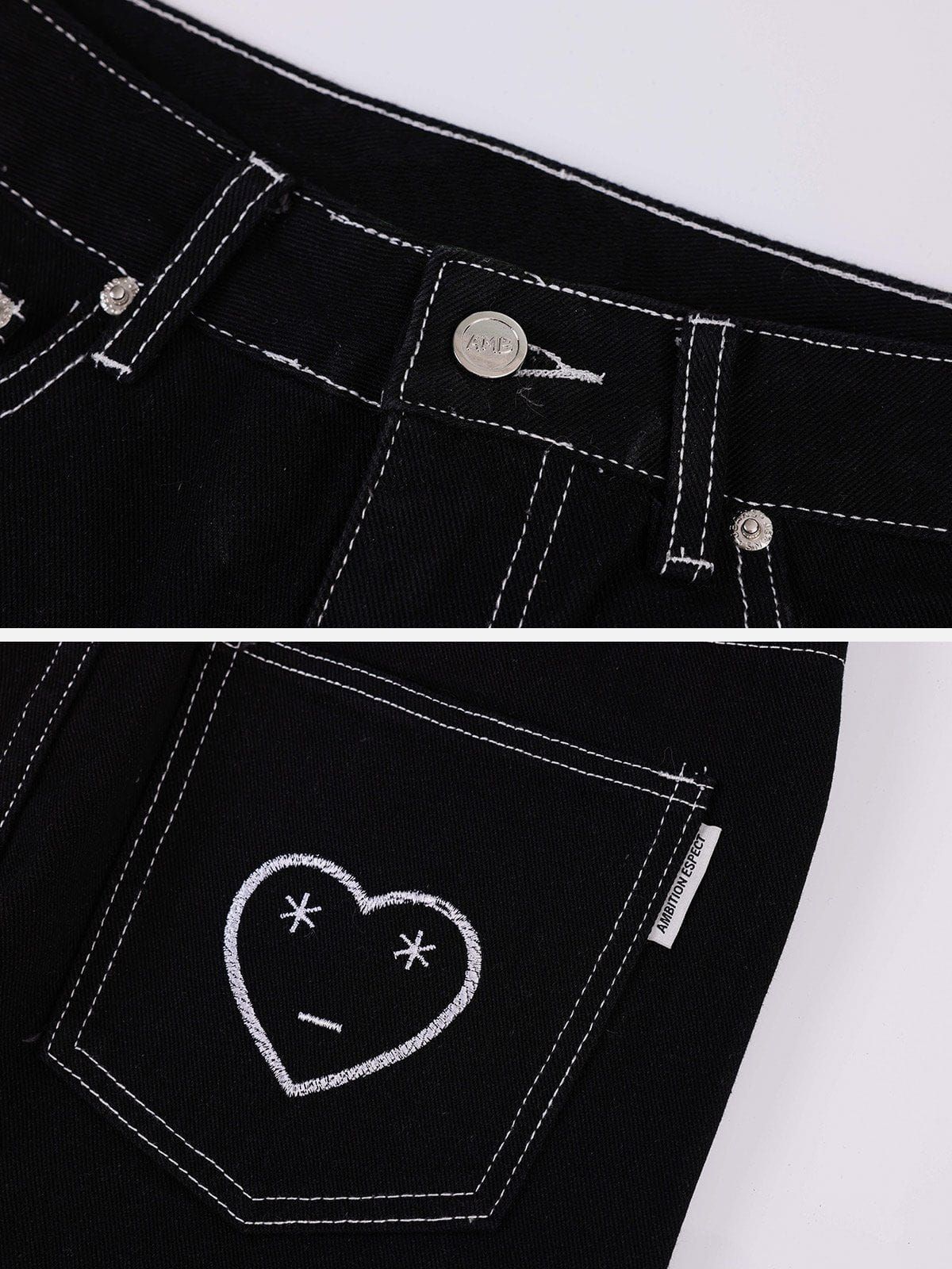 Aelfric Eden Heart Embroidery Jeans sold by Aelfric Eden product image thumbnail 5