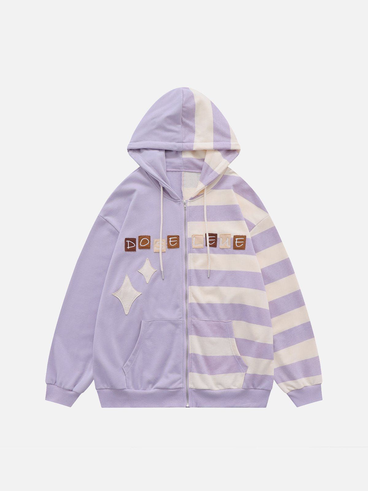 Aelfric Eden Vintage Stripe Patchwork Hoodie sold by Aelfric Eden product image thumbnail 5