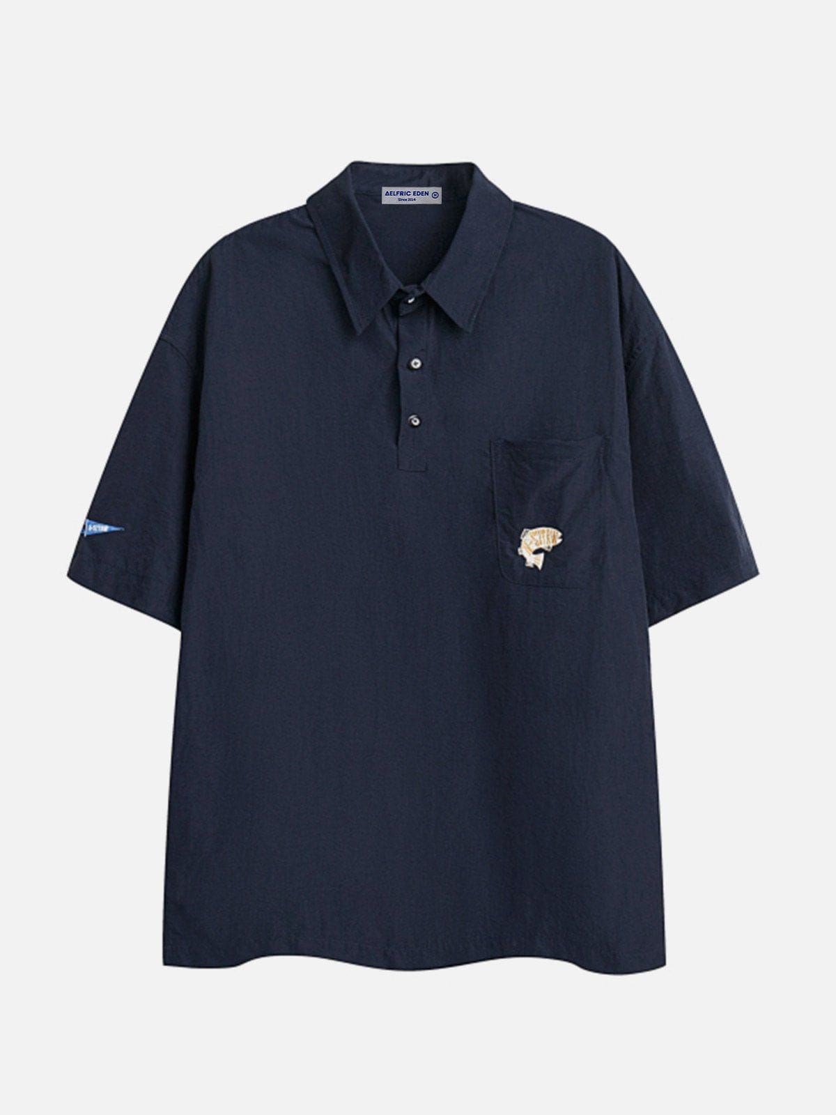 Aelfric Eden Solid Embroidery Polo Collar Tee sold by Aelfric Eden product image thumbnail 3