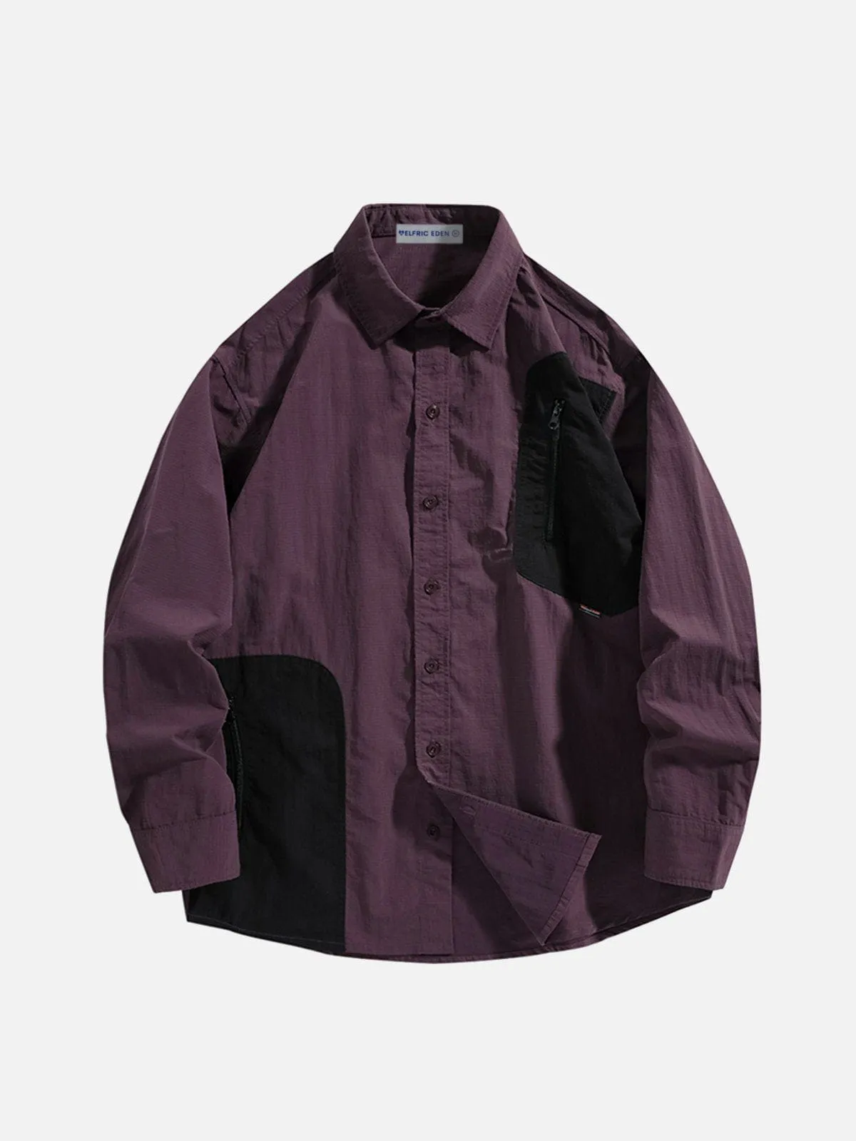 Aelfric Eden Pocket Patchwork Long Sleeve Shirt sold by Aelfric Eden product image thumbnail 3