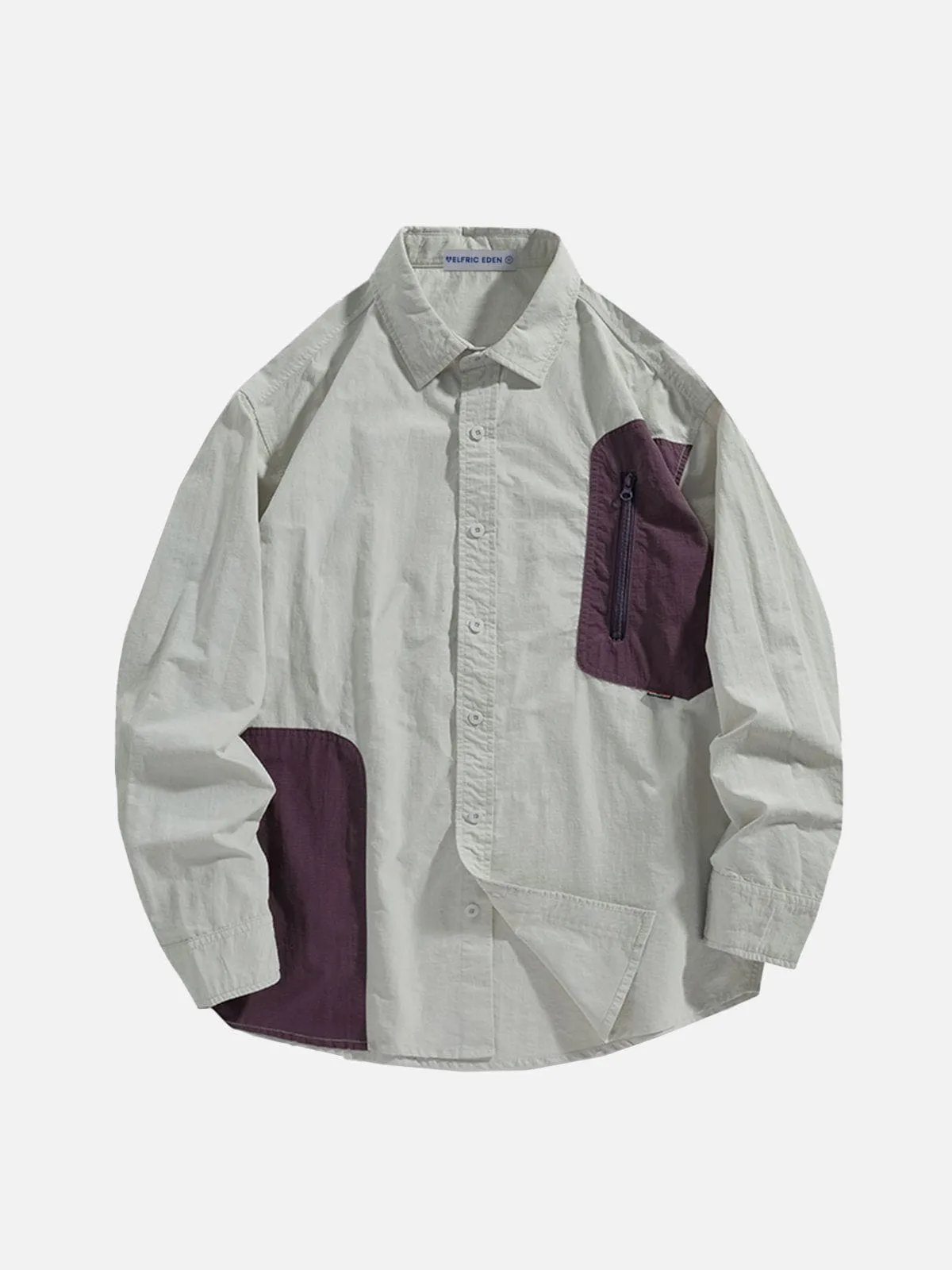 Aelfric Eden Pocket Patchwork Long Sleeve Shirt sold by Aelfric Eden