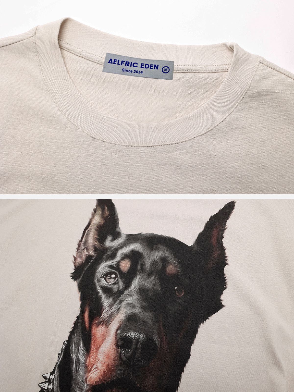 Aelfric Eden Doberman Print Cotton Tee sold by Aelfric Eden product image thumbnail 4