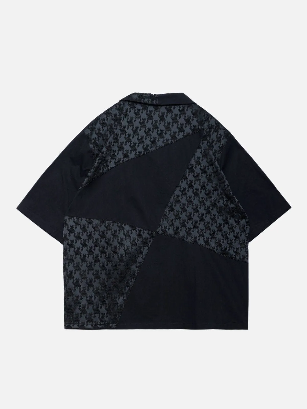 Aelfric Eden Texture Patchwork Short Sleeve Shirt sold by Aelfric Eden product image thumbnail 4