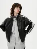Aelfric Eden Cropped Faux Leather Racer Moto Jacket sold by Aelfric Eden
