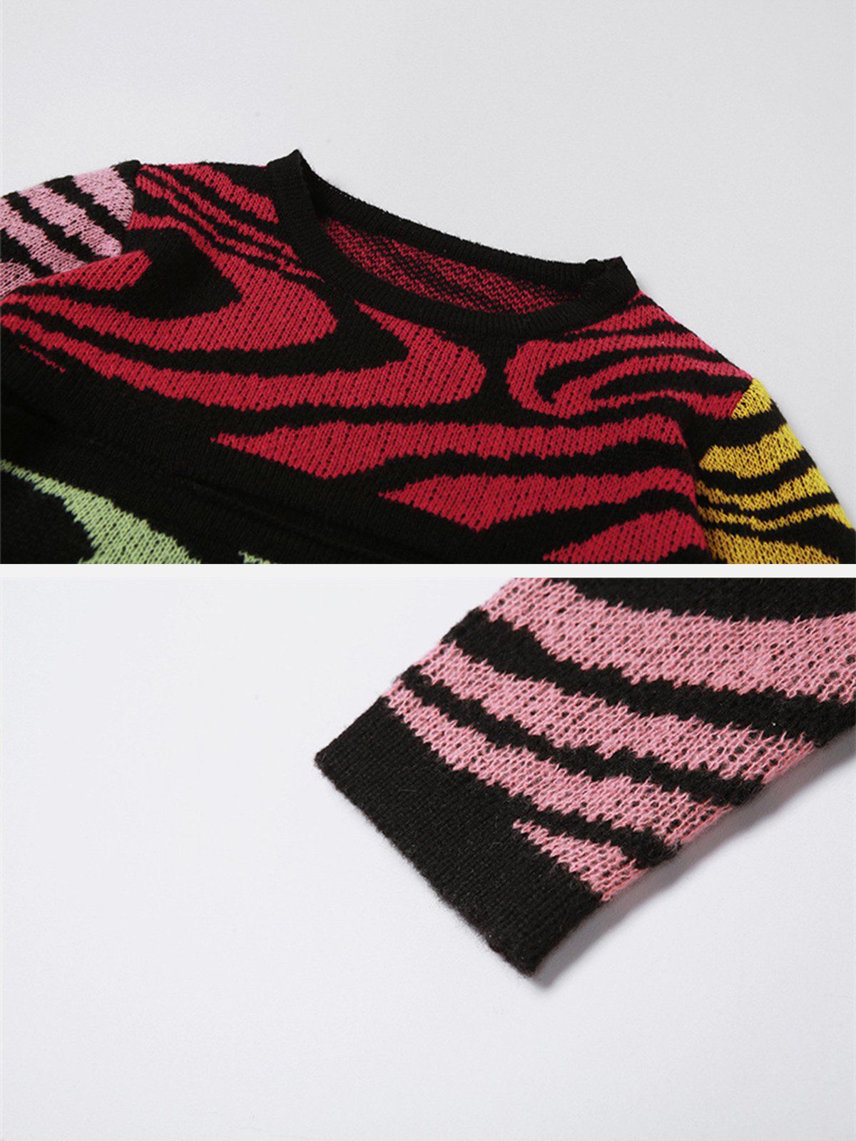 Hollow Contrast Color Slim Sweater sold by Aelfric Eden product image thumbnail 3