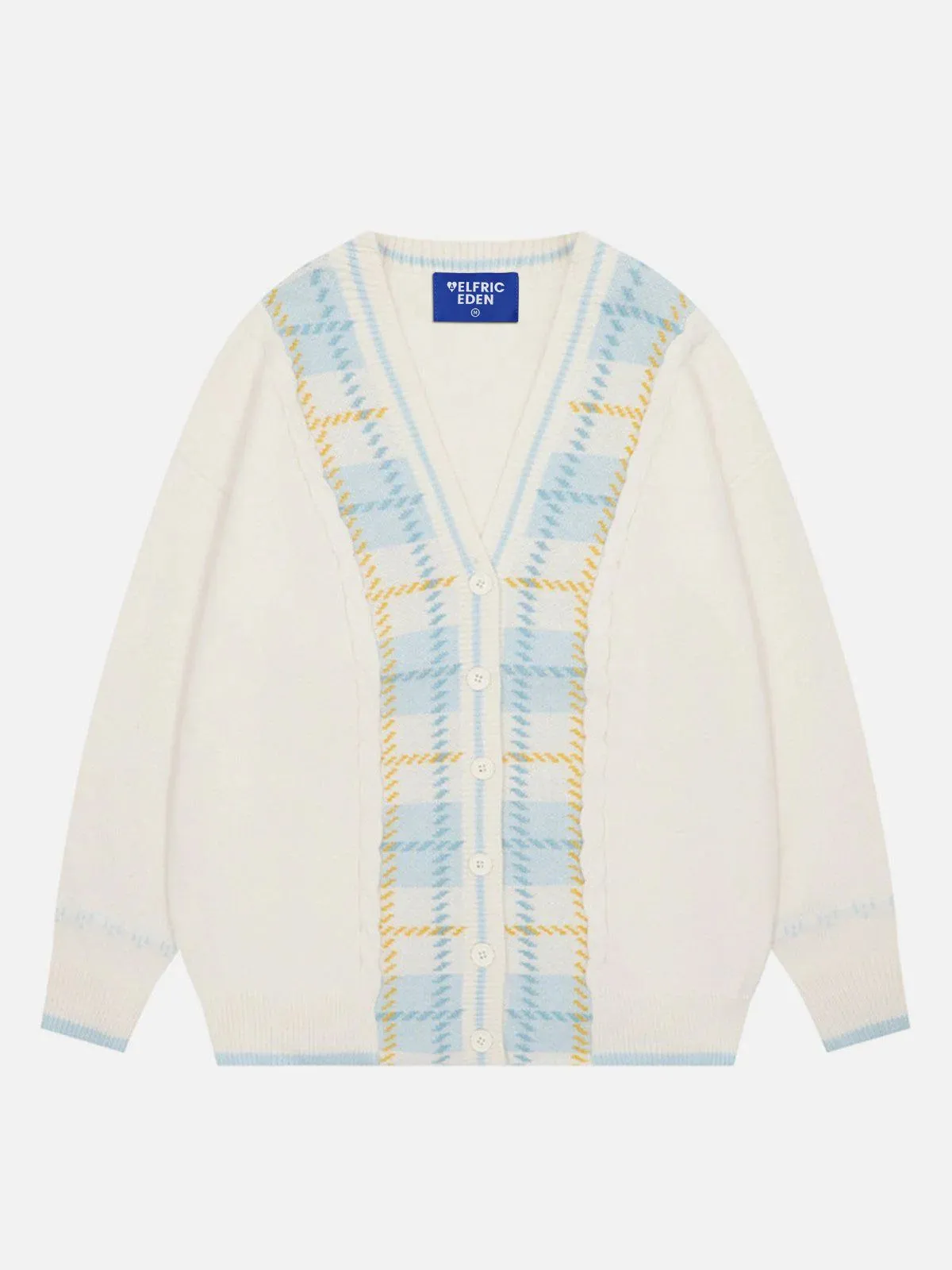 Aelfric Eden Patchwork Plaid Cardigan sold by Aelfric Eden product image thumbnail 3