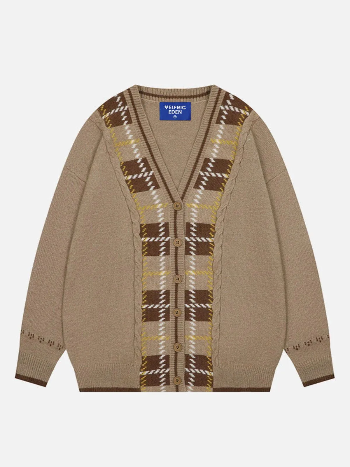 Aelfric Eden Patchwork Plaid Cardigan sold by Aelfric Eden