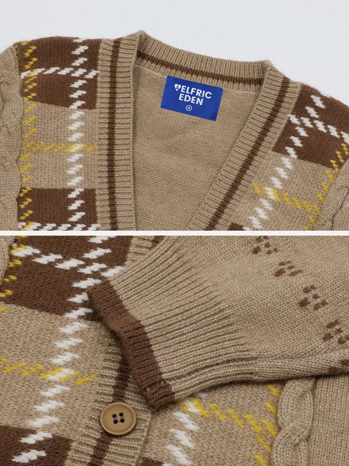 Aelfric Eden Patchwork Plaid Cardigan sold by Aelfric Eden product image thumbnail 5