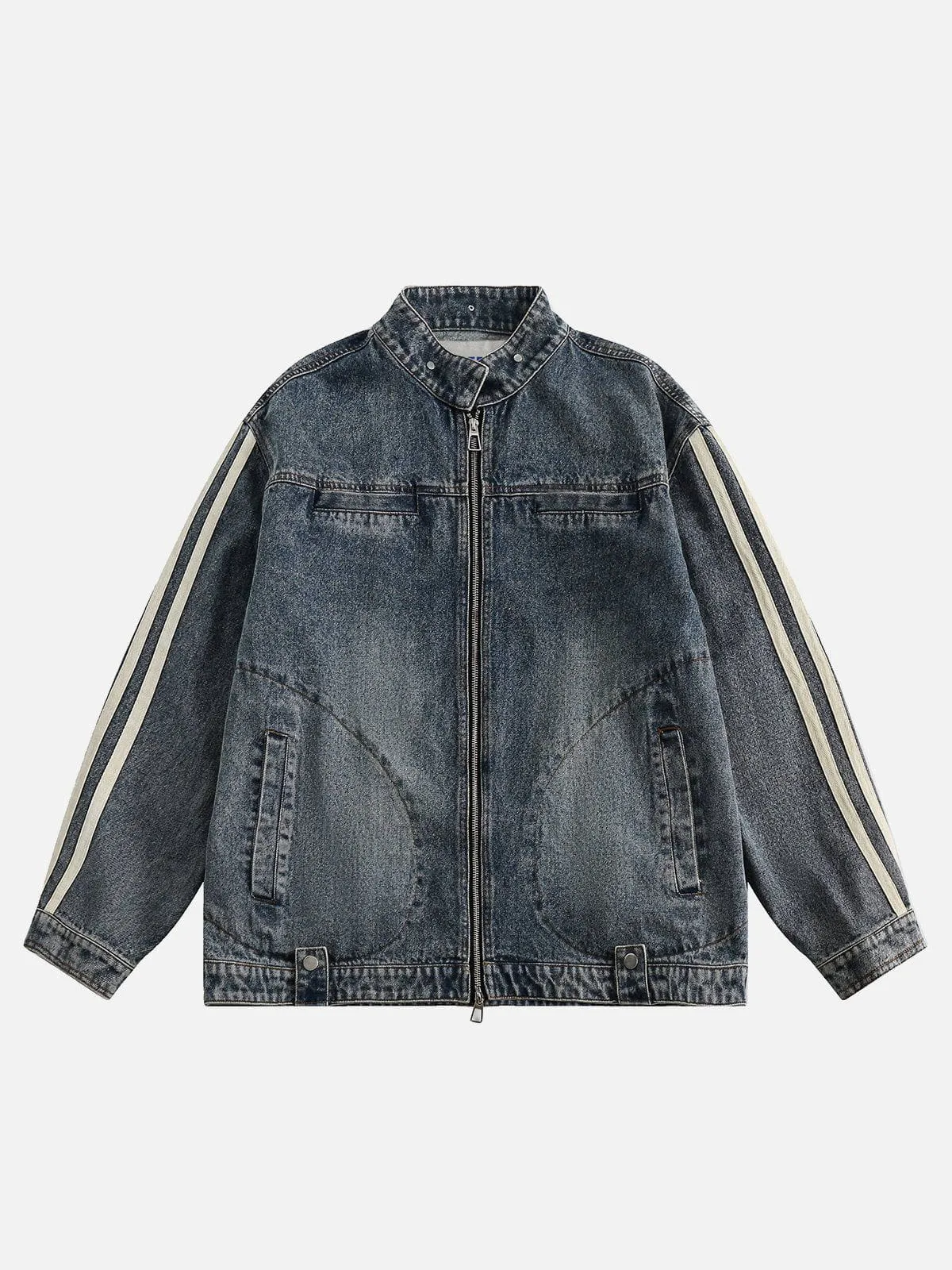 Aelfric Eden Stripe Denim Racing Jacket sold by Aelfric Eden