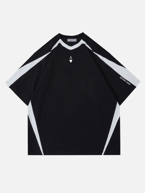 Aelfric Eden Embroidery Letter Colorblock Raglan Tee sold by Aelfric Eden