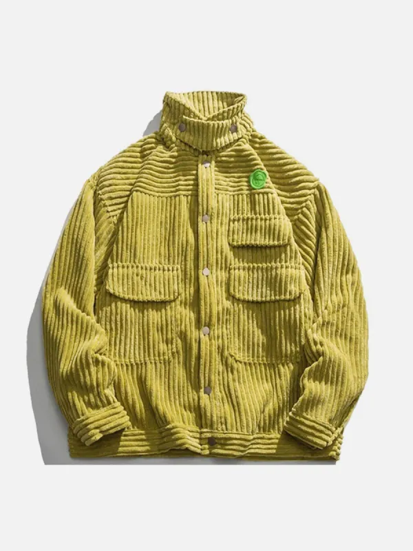 Aelfric Eden Badge Striped Corduroy Jacket sold by Aelfric Eden