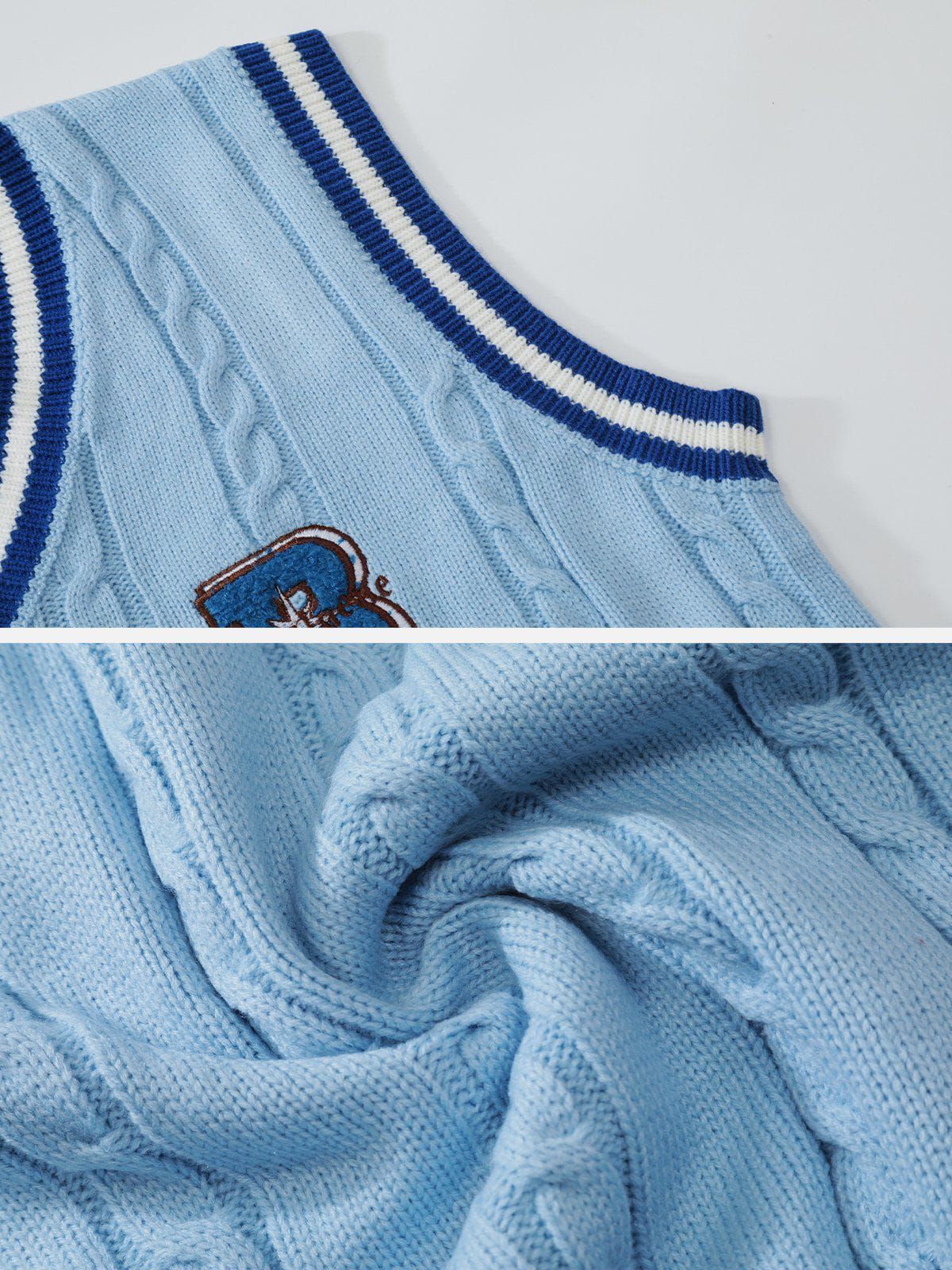 Aelfric Eden "B" Embroidered Sweater Vest sold by Aelfric Eden product image thumbnail 5