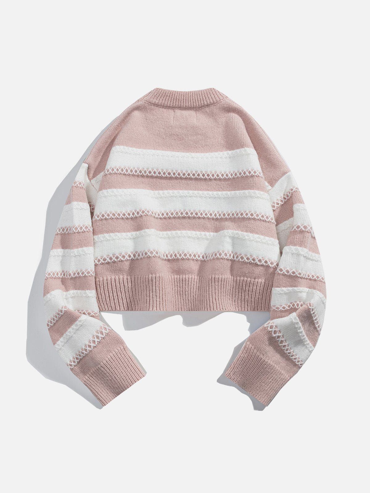 Colorblock Stripe Crop Knit Sweater sold by Aelfric Eden product image thumbnail 4