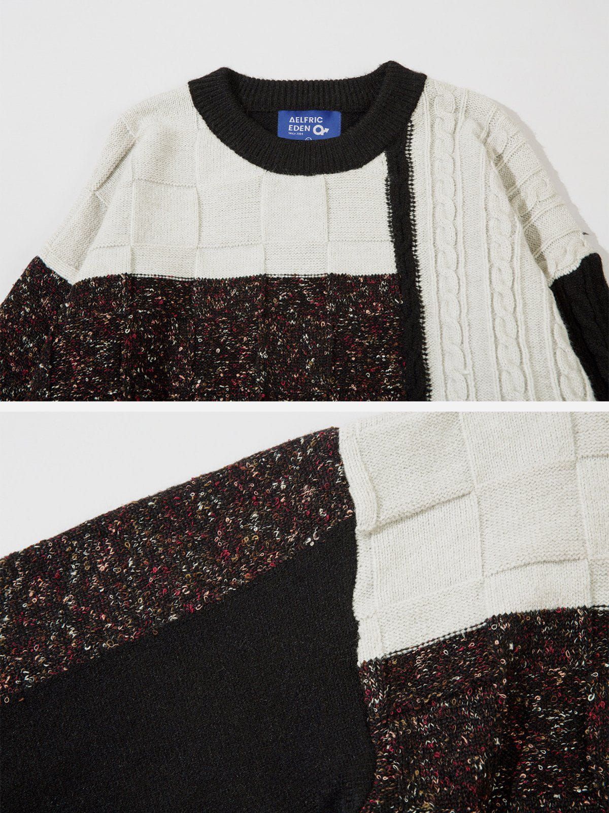 Aelfric Eden Patchwork Color Blocking Sweater sold by Aelfric Eden product image thumbnail 4