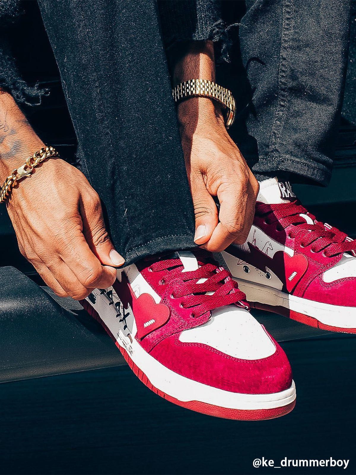 StarryClimb Graffiti Distressed Heart Skate Shoes sold by Aelfric Eden product image thumbnail 5