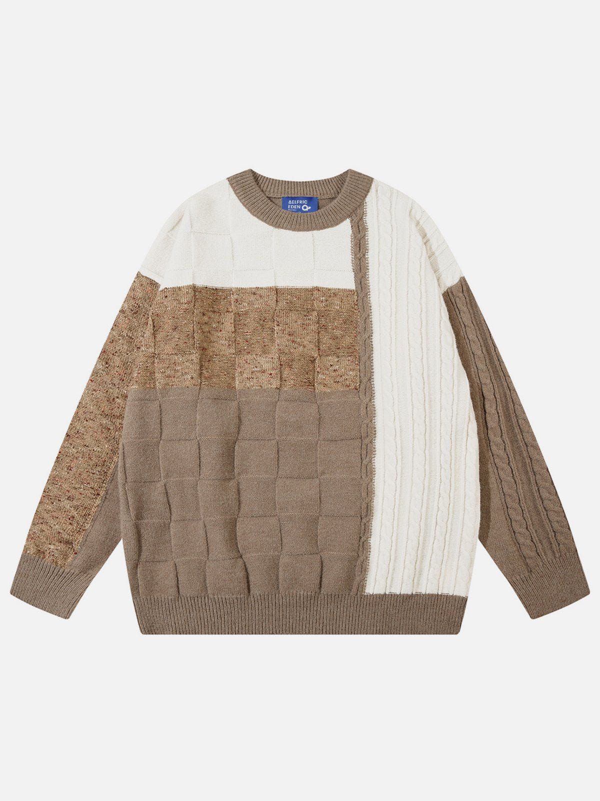 Aelfric Eden Patchwork Color Blocking Sweater sold by Aelfric Eden