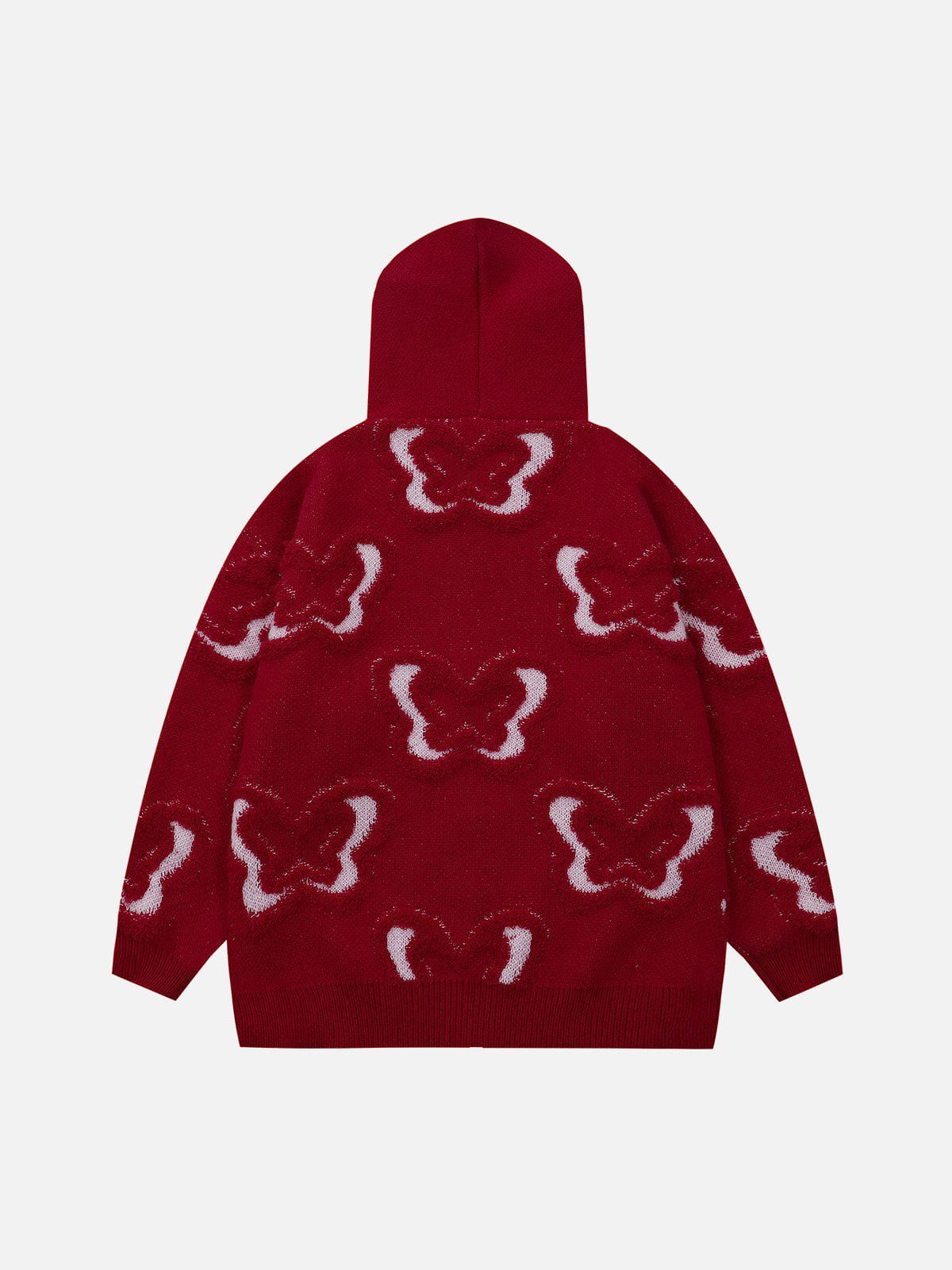 Aelfric Eden Butterfly Flocked Knit Hoodie sold by Aelfric Eden product image thumbnail 4