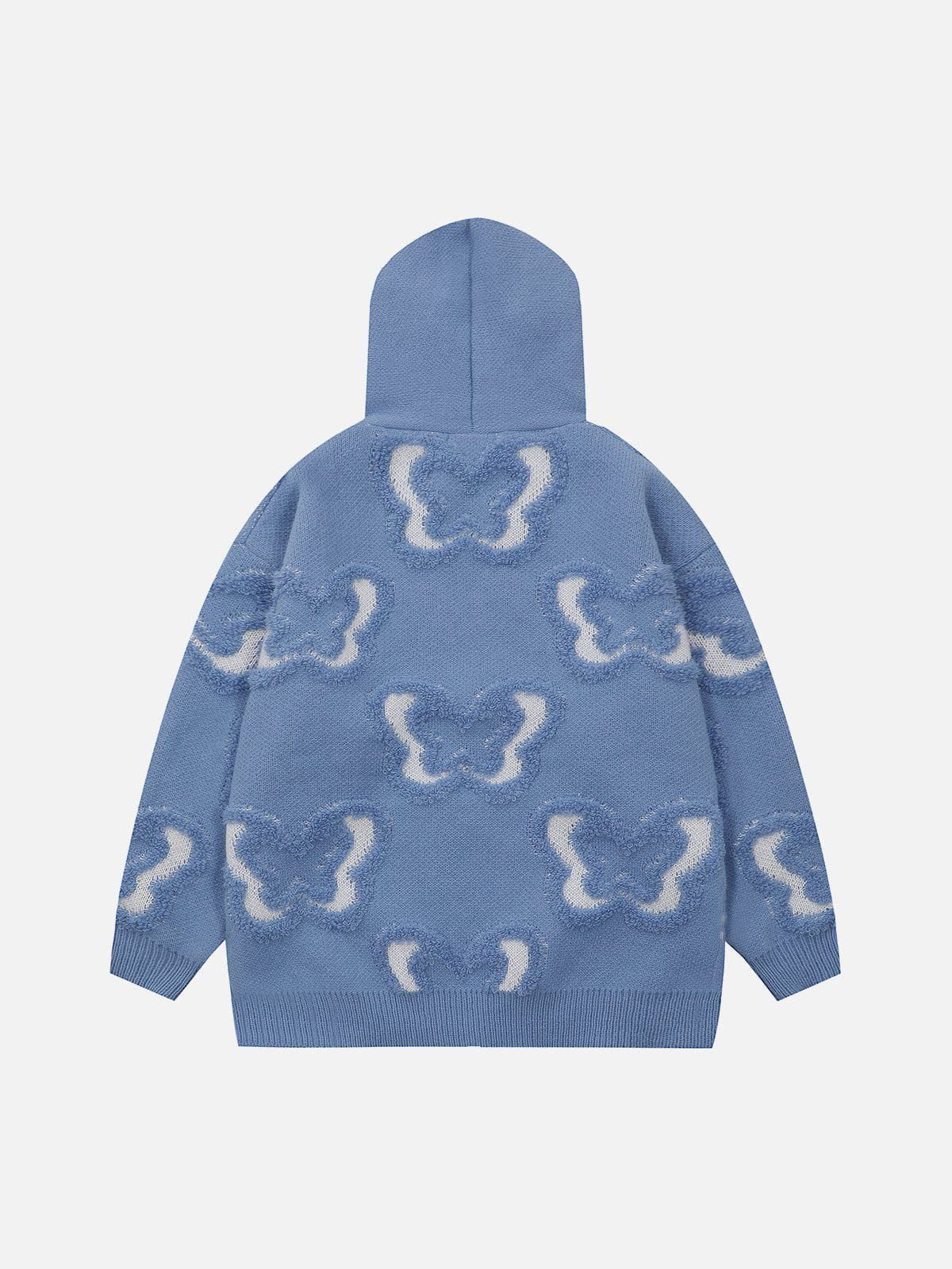 Aelfric Eden Butterfly Flocked Knit Hoodie sold by Aelfric Eden product image thumbnail 2