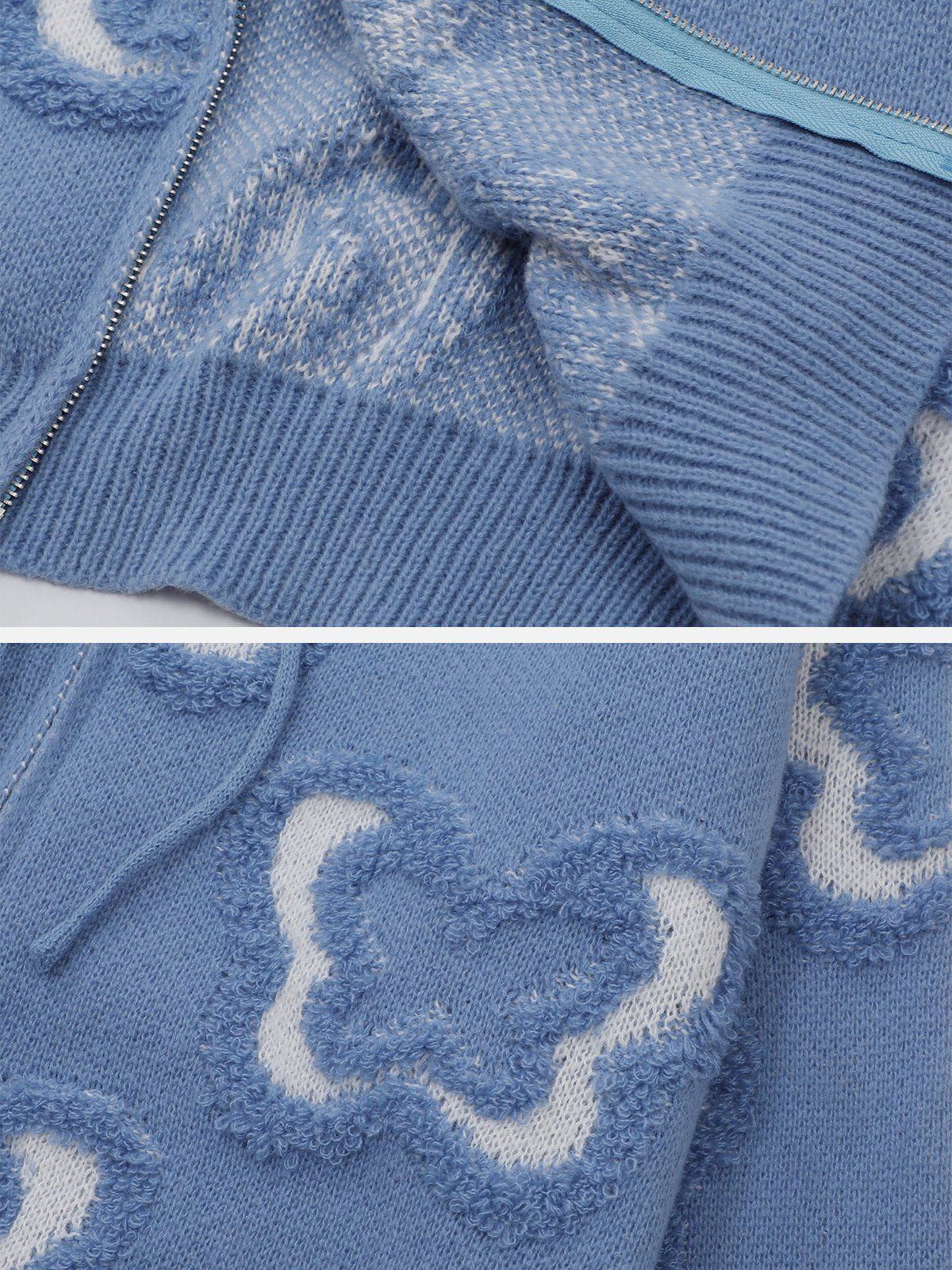 Aelfric Eden Butterfly Flocked Knit Hoodie sold by Aelfric Eden product image thumbnail 7